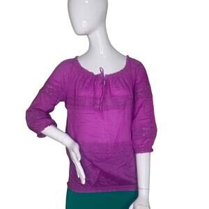 Old Navy NWOT Blouse 3/4 Sleeve Purple Size S